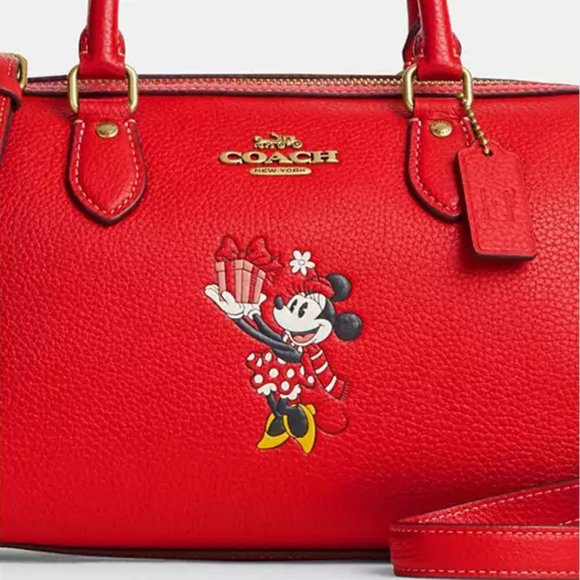 🐭 Disney X Coach Rowan Satchel With Minnie Mouse - Picture 6 of 16
